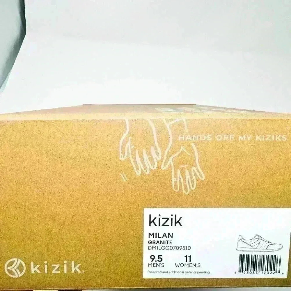 BRAND NEW IN BOX Kizik Milan Men's nylon Sneaker Grey Granite Color Multi Sizes - Picture 11 of 11